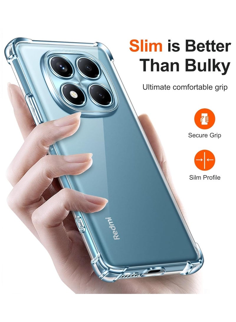 جراب حماية لهاتف Redmi Note 15 Pro Plus 5G، مصنوع من مادة TPU شفافة ناعمة، خفيف الوزن، مقاوم للصدمات، مع حماية للكاميرا. - Image 5